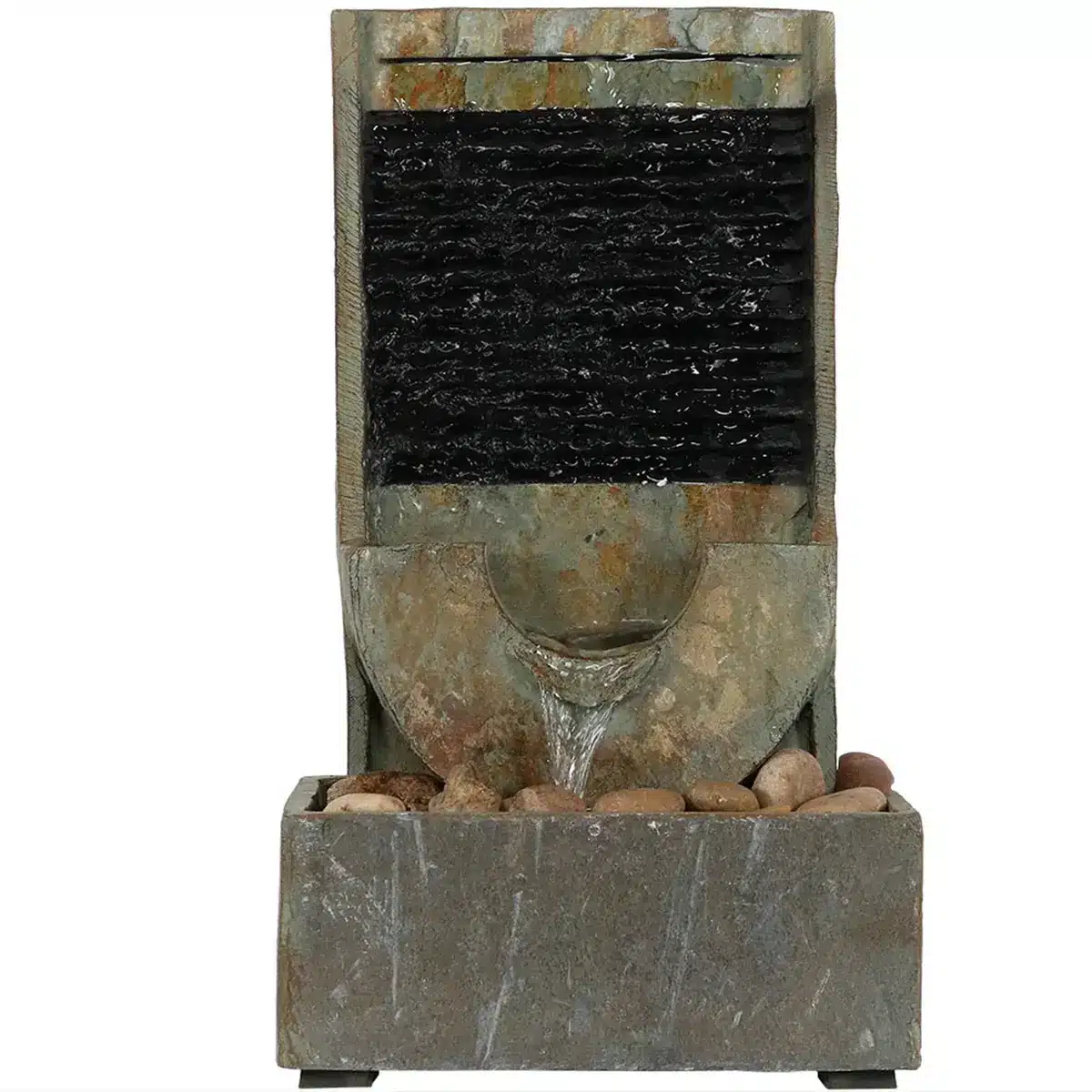 Half Moon Slate Tabletop Fountain 6.