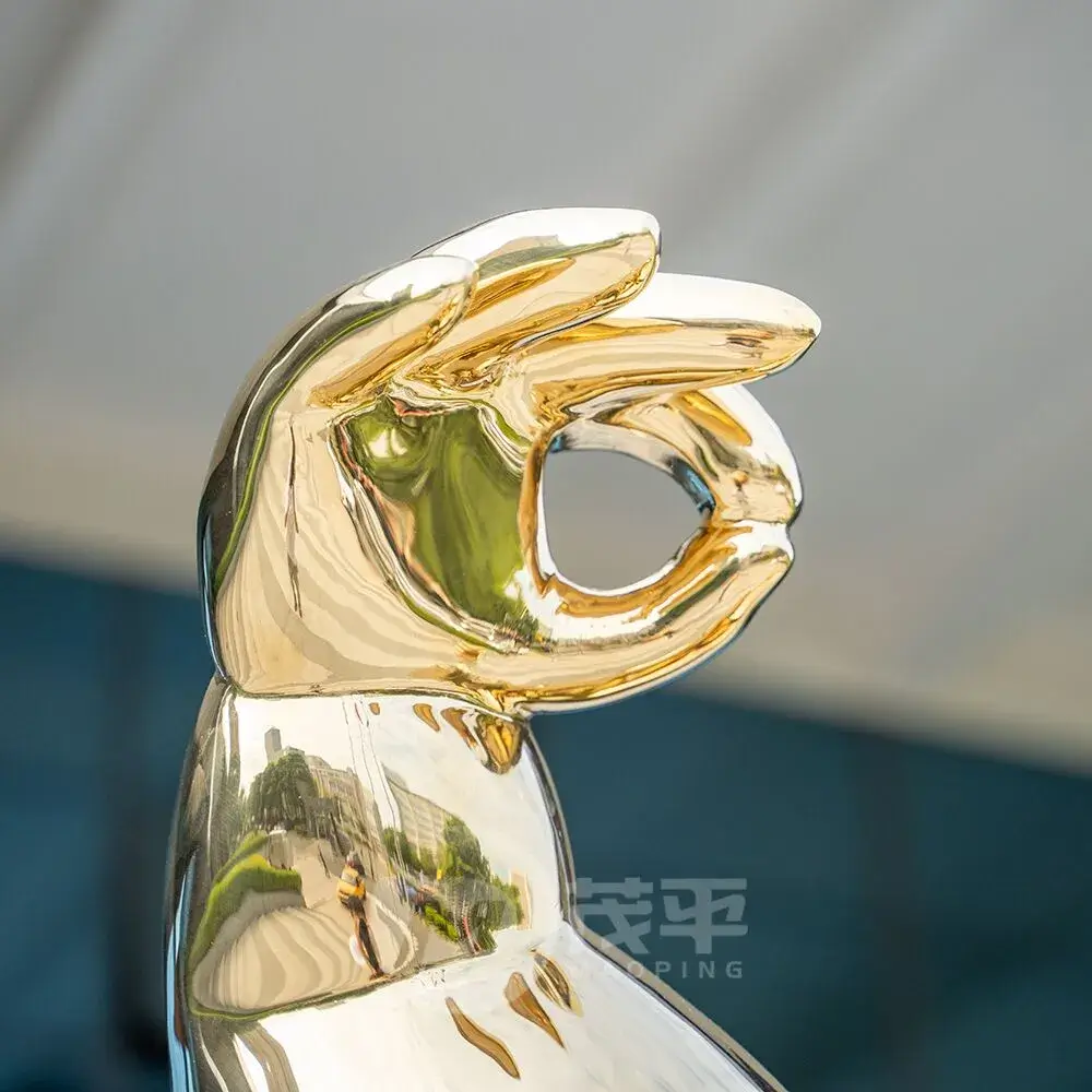 Creative Sphere Shape Man Sculpture
