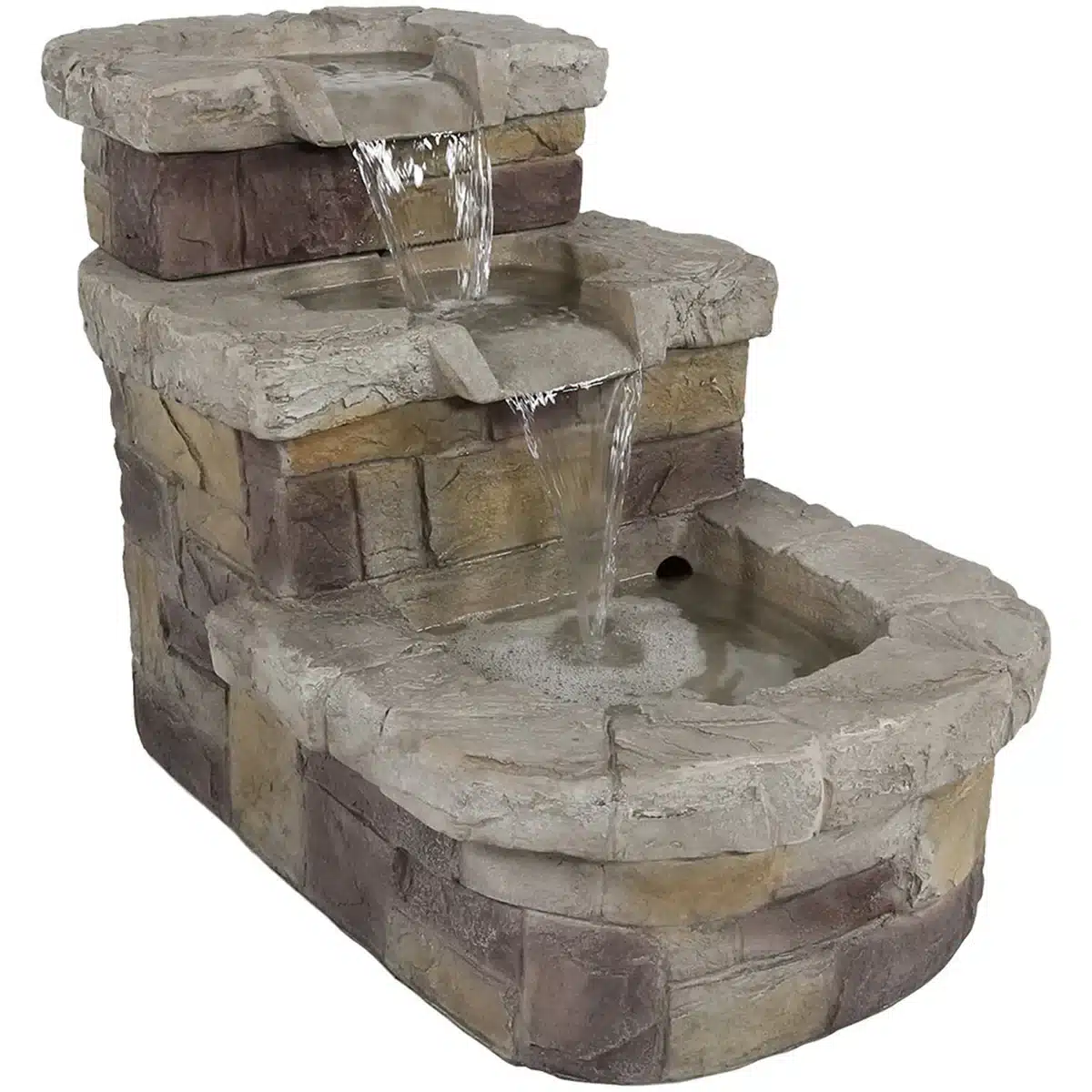 3-Tier Brick Steps Outdoor Fountain