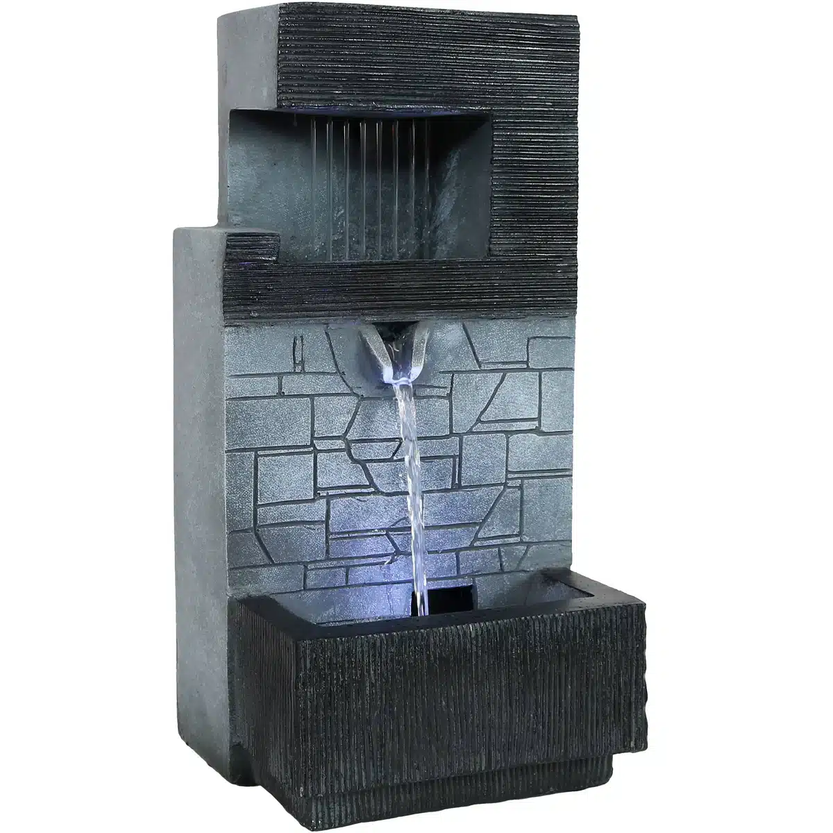 Brick Wall Modern Tabletop Fountain with LED Light1