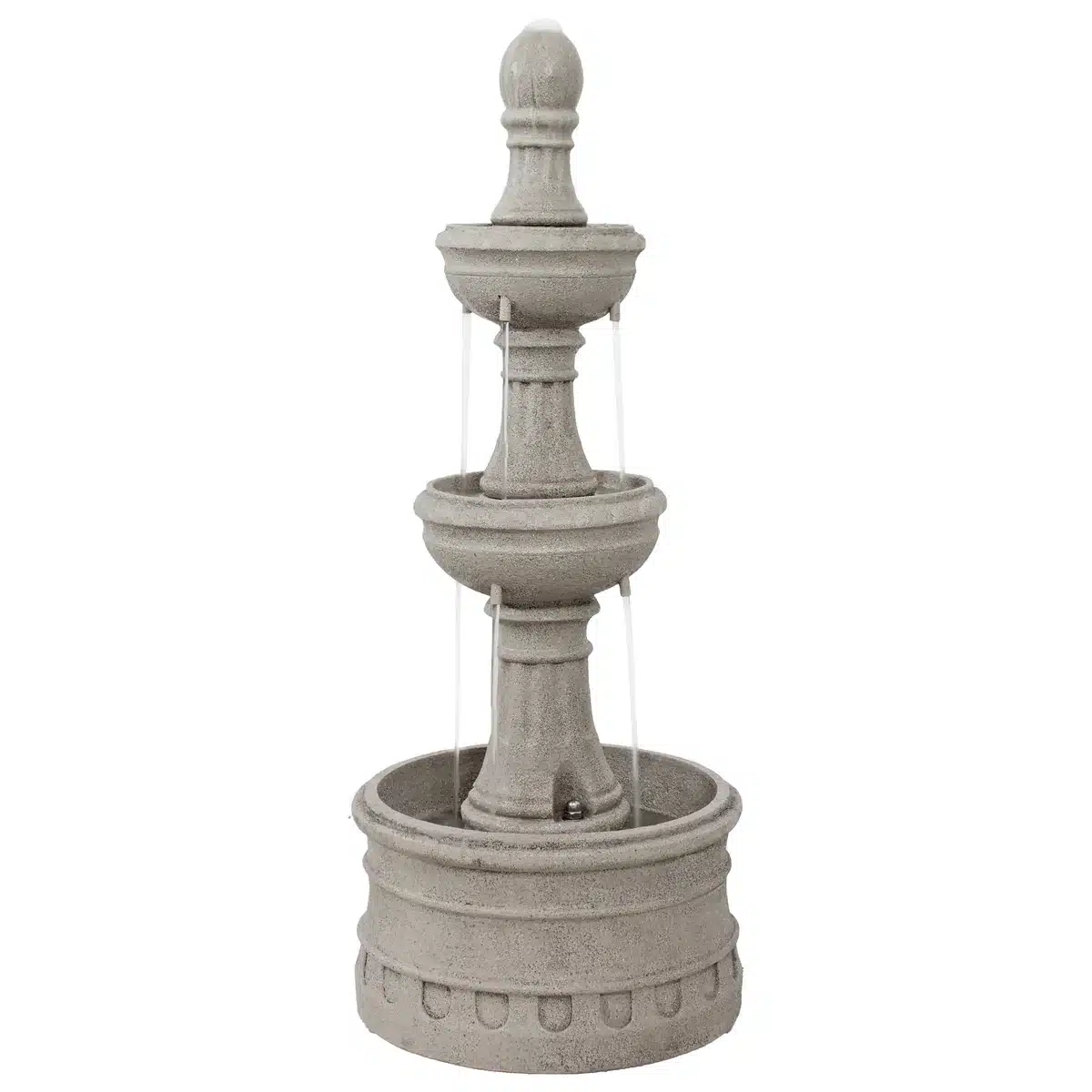Cyprus 3-Tier Polyresin Outdoor Water Fountain
