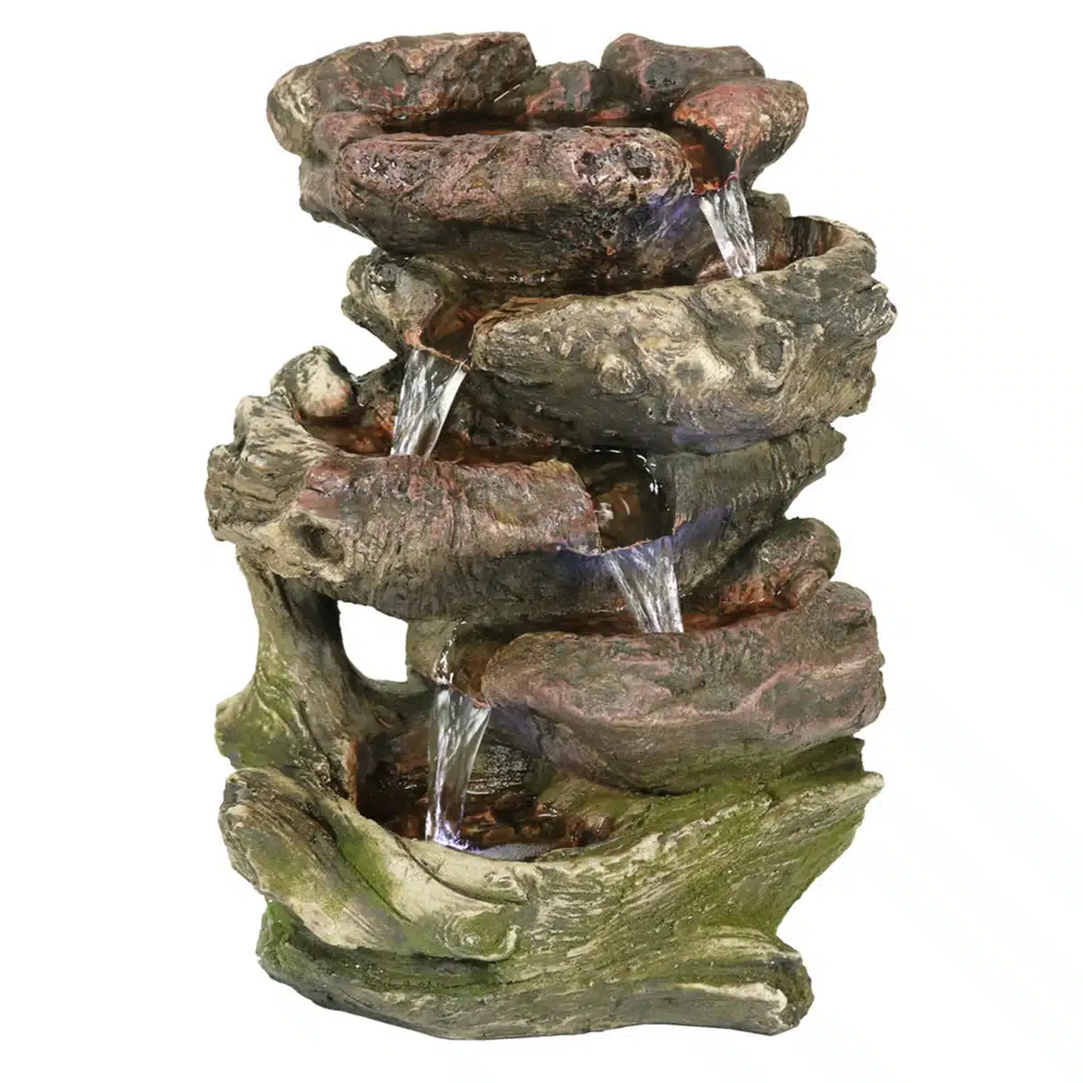 5Step Rock Falls Tabletop Water Fountain with LED Lights1